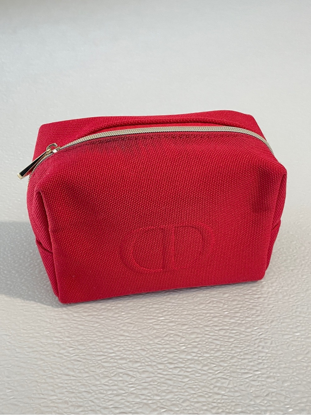 Dior Beauty Red Makeup Bag Cosmetic Pouch with Zipper